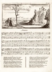 Senesino par Handel, gravure